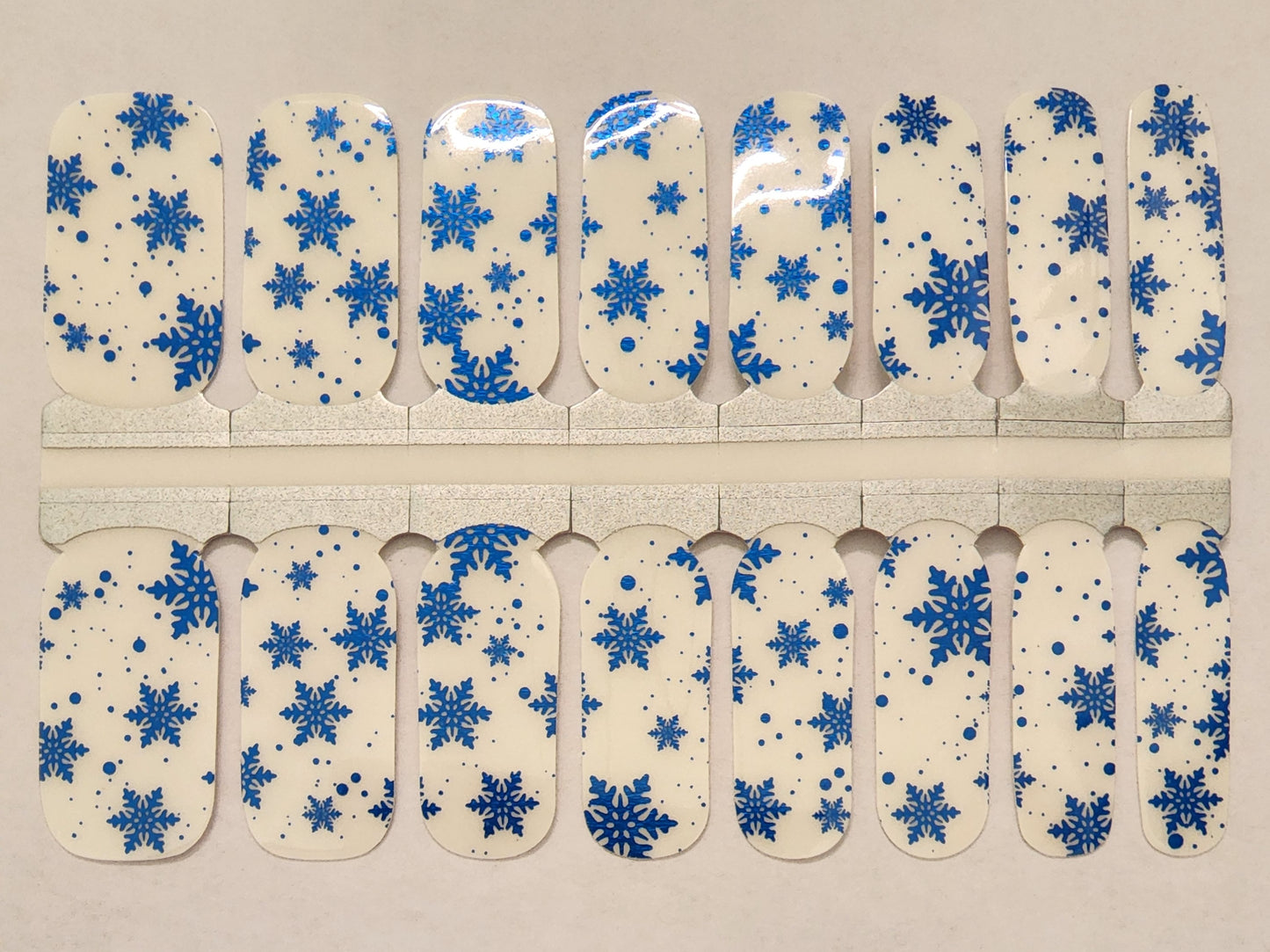 Metallic Blue Snowflakes