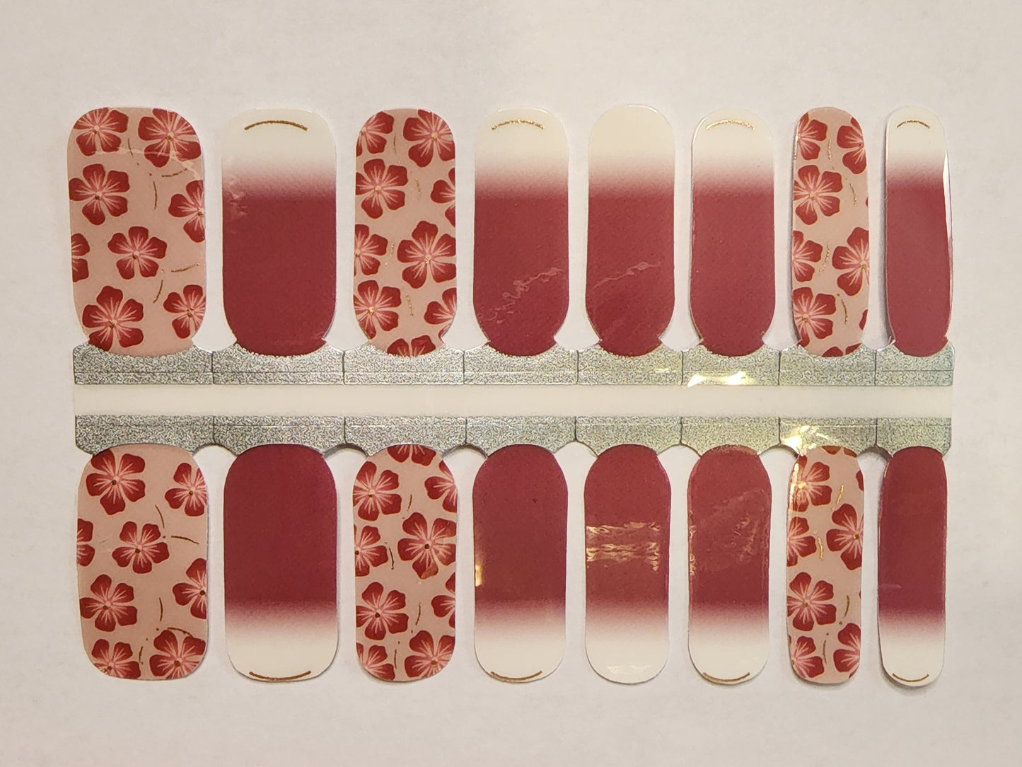 Sheer Burgundy Floral