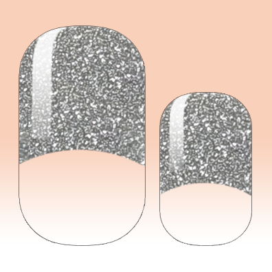 Silver Glitter French