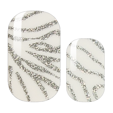 Silver Glitter Zebra