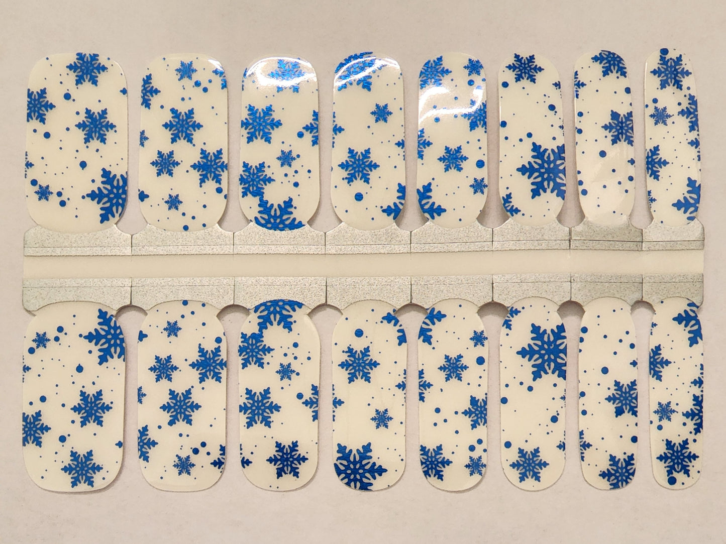 Metallic  Blue Snowflakes