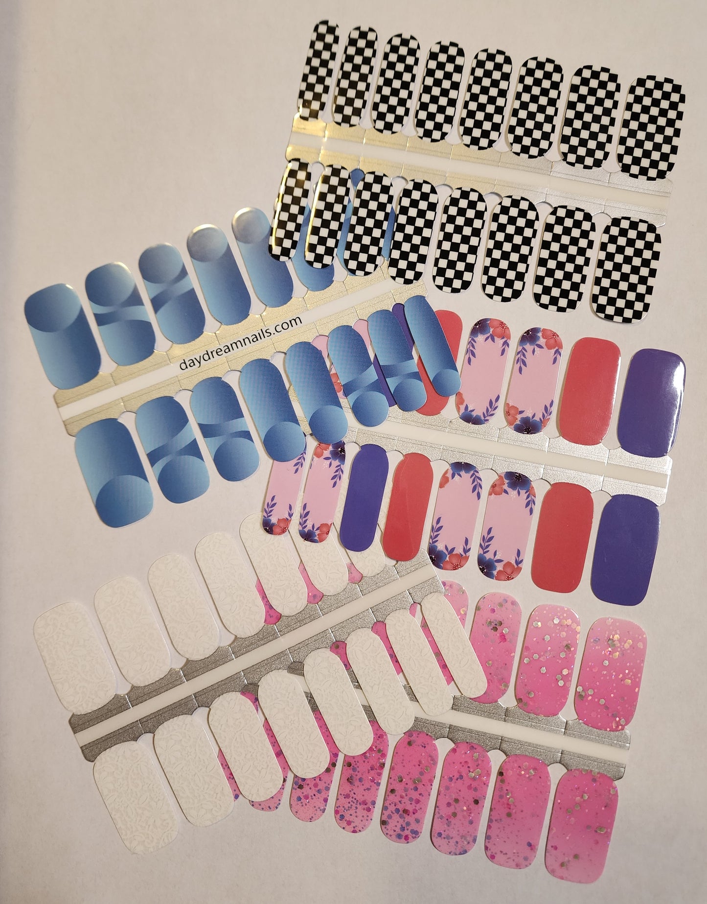 5 Opened Mystery Nail Wraps