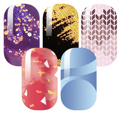 5 Opened Mystery Nail Wraps